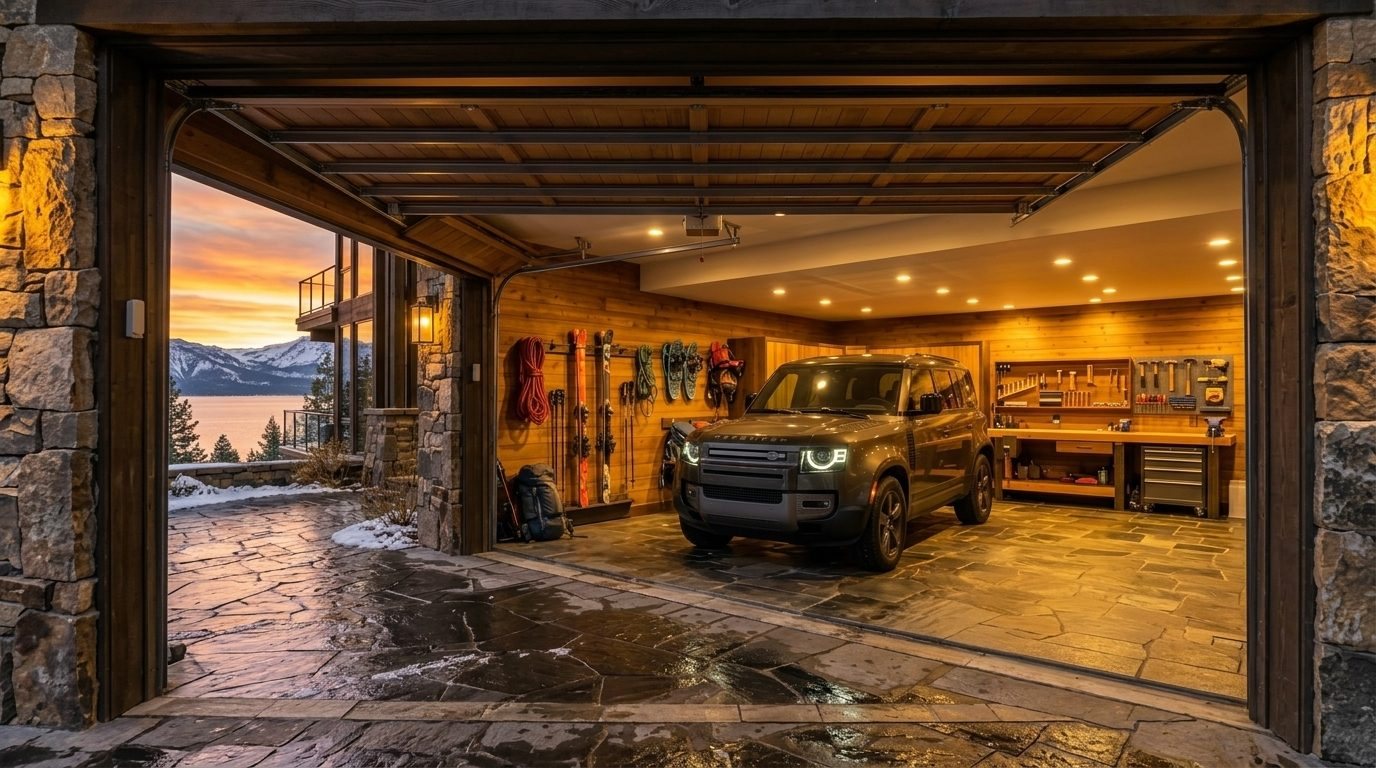 Harper Direct Garage Door Interior View of Custom Garage Door Overhead and Workshop